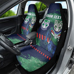 Personalised New Zealand Warriors Rugby Car Seat Cover Maori The Wahs Mascot - Sporty Splash Art Style