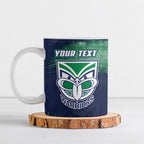 Personalised New Zealand Warriors Rugby Ceramic Mug Maori The Wahs Mascot - Sporty Splash Art Style