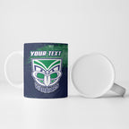 Personalised New Zealand Warriors Rugby Ceramic Mug Maori The Wahs Mascot - Sporty Splash Art Style
