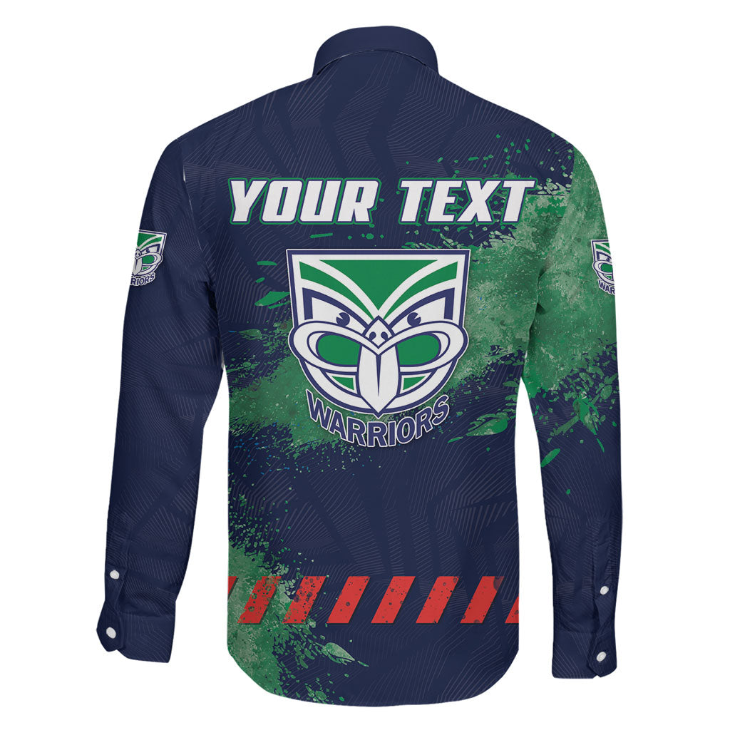 Personalised New Zealand Warriors Rugby Family Matching Off Shoulder Maxi Dress and Hawaiian Shirt Maori The Wahs Mascot - Sporty Splash Art Style