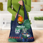 Personalised New Zealand Warriors Rugby Grocery Bag Maori The Wahs Mascot - Sporty Splash Art Style