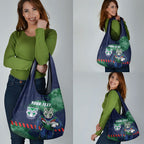 Personalised New Zealand Warriors Rugby Grocery Bag Maori The Wahs Mascot - Sporty Splash Art Style