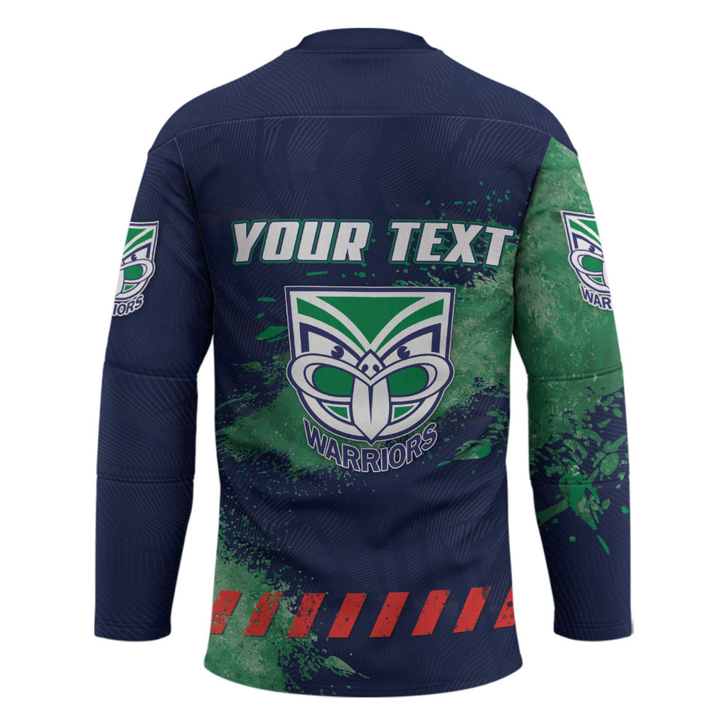 Personalised New Zealand Warriors Rugby Hockey Jersey Maori The Wahs Mascot - Sporty Splash Art Style