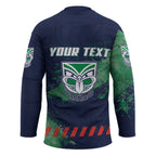Personalised New Zealand Warriors Rugby Hockey Jersey Maori The Wahs Mascot - Sporty Splash Art Style