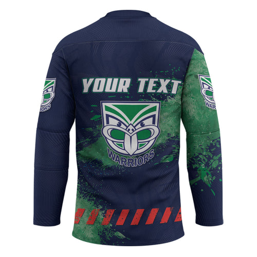 Personalised New Zealand Warriors Rugby Hockey Jersey Maori The Wahs Mascot - Sporty Splash Art Style