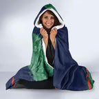 Personalised New Zealand Warriors Rugby Hooded Blanket Maori The Wahs Mascot - Sporty Splash Art Style