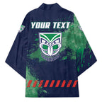 Personalised New Zealand Warriors Rugby Kimono Maori The Wahs Mascot - Sporty Splash Art Style