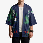 Personalised New Zealand Warriors Rugby Kimono Maori The Wahs Mascot - Sporty Splash Art Style
