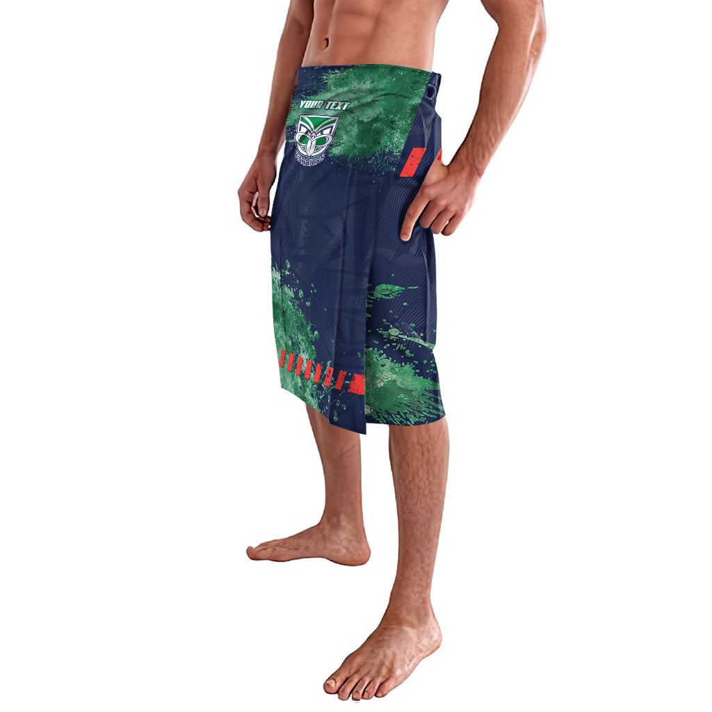 Personalised New Zealand Warriors Rugby Lavalava Maori The Wahs Mascot - Sporty Splash Art Style