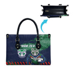 Personalised New Zealand Warriors Rugby Leather Bag Maori The Wahs Mascot - Sporty Splash Art Style