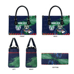 Personalised New Zealand Warriors Rugby Leather Bag Maori The Wahs Mascot - Sporty Splash Art Style