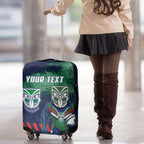 Personalised New Zealand Warriors Rugby Luggage Cover Maori The Wahs Mascot - Sporty Splash Art Style