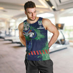 Personalised New Zealand Warriors Rugby Men Tank Top Maori The Wahs Mascot - Sporty Splash Art Style