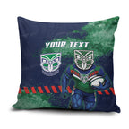 Personalised New Zealand Warriors Rugby Pillow Cover Maori The Wahs Mascot - Sporty Splash Art Style