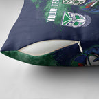 Personalised New Zealand Warriors Rugby Pillow Cover Maori The Wahs Mascot - Sporty Splash Art Style