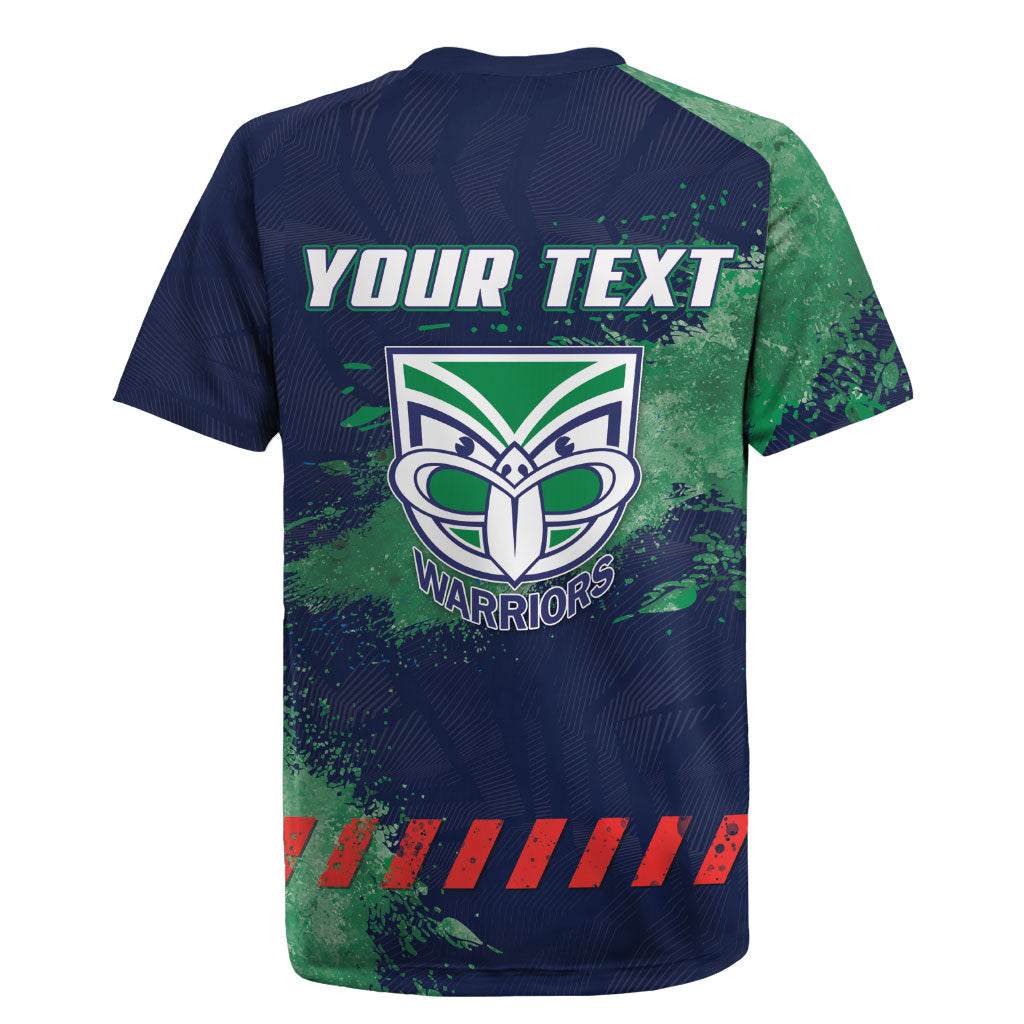 Personalised New Zealand Warriors Rugby Rugby Jersey Maori The Wahs Mascot - Sporty Splash Art Style