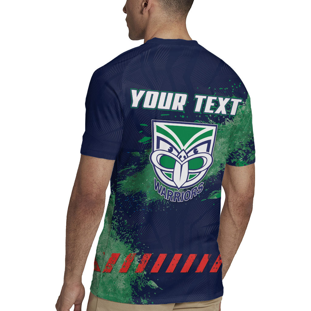 Personalised New Zealand Warriors Rugby Rugby Jersey Maori The Wahs Mascot - Sporty Splash Art Style
