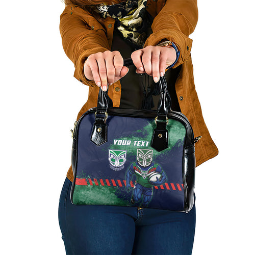 Personalised New Zealand Warriors Rugby Shoulder Handbag Maori The Wahs Mascot - Sporty Splash Art Style