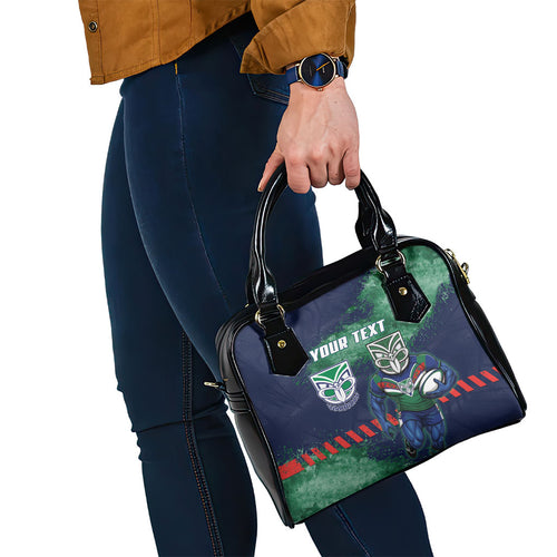 Personalised New Zealand Warriors Rugby Shoulder Handbag Maori The Wahs Mascot - Sporty Splash Art Style