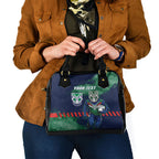 Personalised New Zealand Warriors Rugby Shoulder Handbag Maori The Wahs Mascot - Sporty Splash Art Style