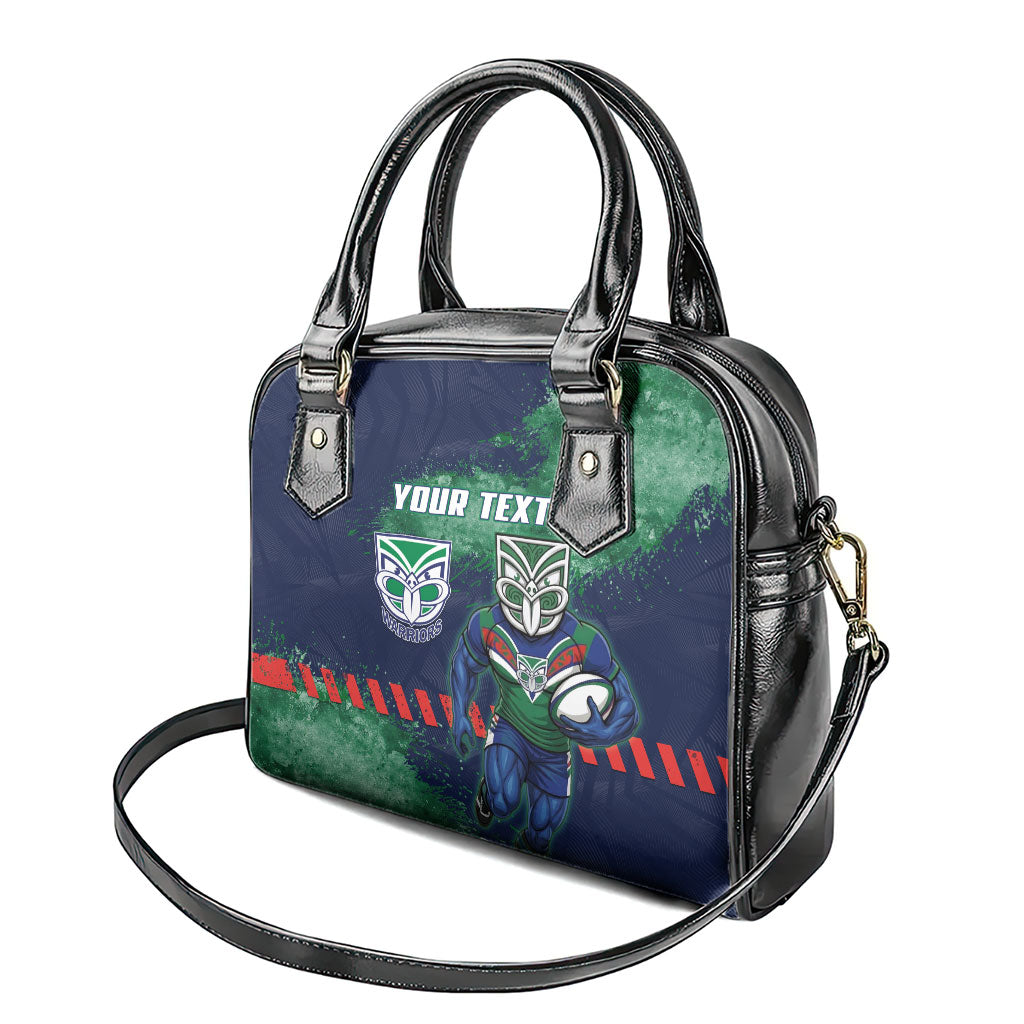Personalised New Zealand Warriors Rugby Shoulder Handbag Maori The Wahs Mascot - Sporty Splash Art Style