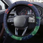 New Zealand Warriors Rugby Steering Wheel Cover Maori The Wahs Mascot - Sporty Splash Art Style