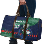 Personalised New Zealand Warriors Rugby Travel Bag Maori The Wahs Mascot - Sporty Splash Art Style