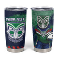 Personalised New Zealand Warriors Rugby Tumbler Cup Maori The Wahs Mascot - Sporty Splash Art Style