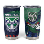 Personalised New Zealand Warriors Rugby Tumbler Cup Maori The Wahs Mascot - Sporty Splash Art Style