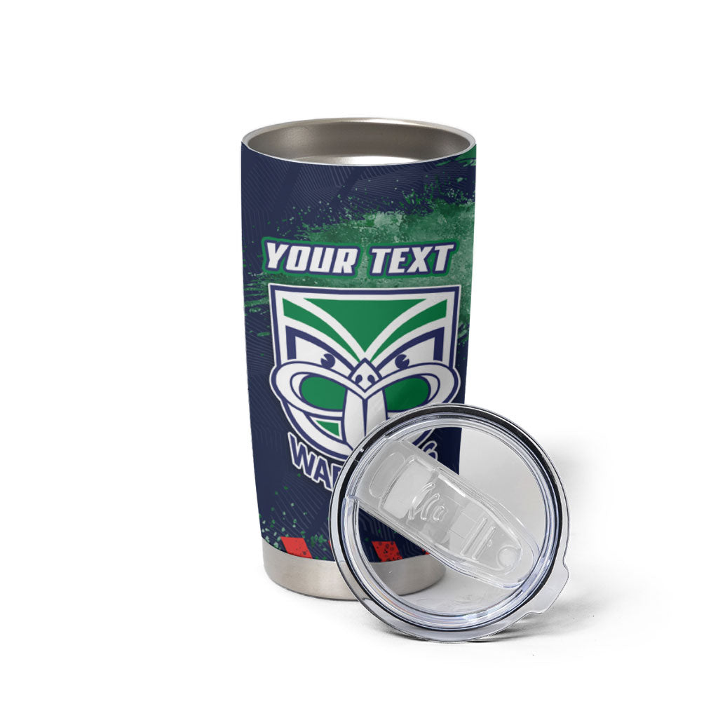 Personalised New Zealand Warriors Rugby Tumbler Cup Maori The Wahs Mascot - Sporty Splash Art Style