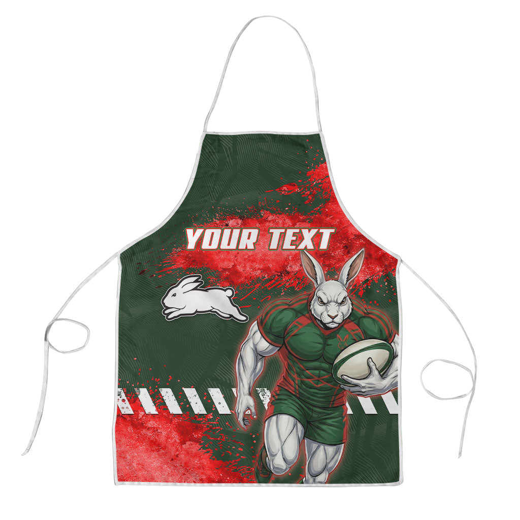 Personalised South Sydney Rabbitohs Rugby Apron Rabbits Mascot - Sporty Splash Art Style