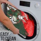 Personalised South Sydney Rabbitohs Rugby Bathroom Set Rabbits Mascot - Sporty Splash Art Style