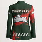 Personalised South Sydney Rabbitohs Rugby Blazer Rabbits Mascot - Sporty Splash Art Style