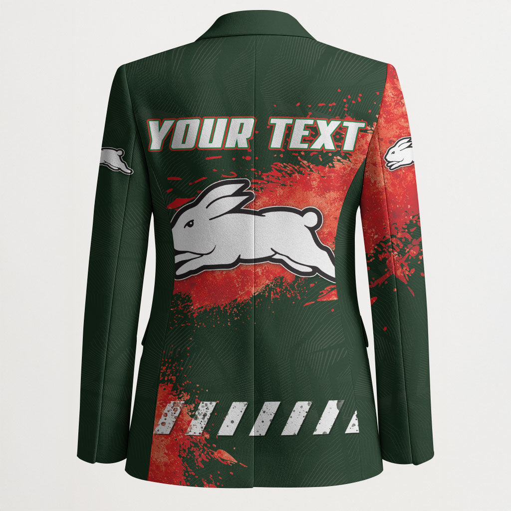 Personalised South Sydney Rabbitohs Rugby Blazer Rabbits Mascot - Sporty Splash Art Style