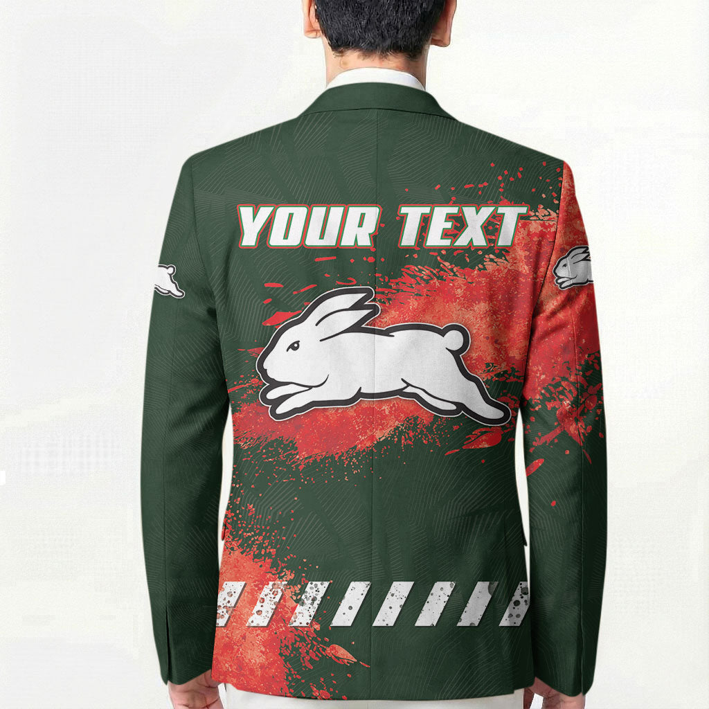 Personalised South Sydney Rabbitohs Rugby Blazer Rabbits Mascot - Sporty Splash Art Style