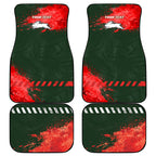 Personalised South Sydney Rabbitohs Rugby Car Mats Rabbits Mascot - Sporty Splash Art Style