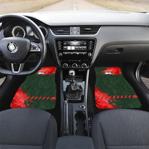 Personalised South Sydney Rabbitohs Rugby Car Mats Rabbits Mascot - Sporty Splash Art Style