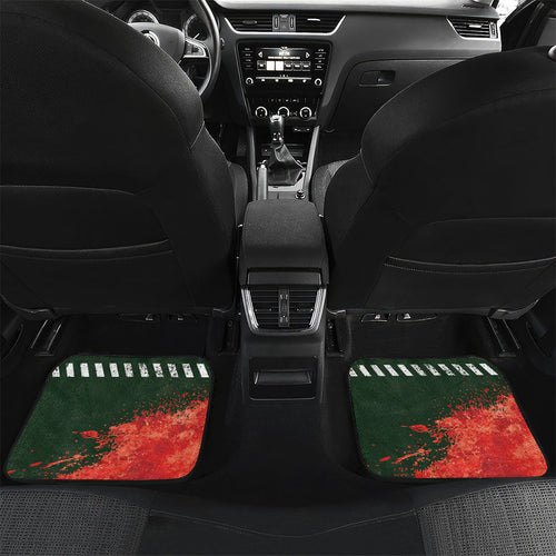 Personalised South Sydney Rabbitohs Rugby Car Mats Rabbits Mascot - Sporty Splash Art Style