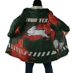 Personalised South Sydney Rabbitohs Rugby Cloak Rabbits Mascot - Sporty Splash Art Style
