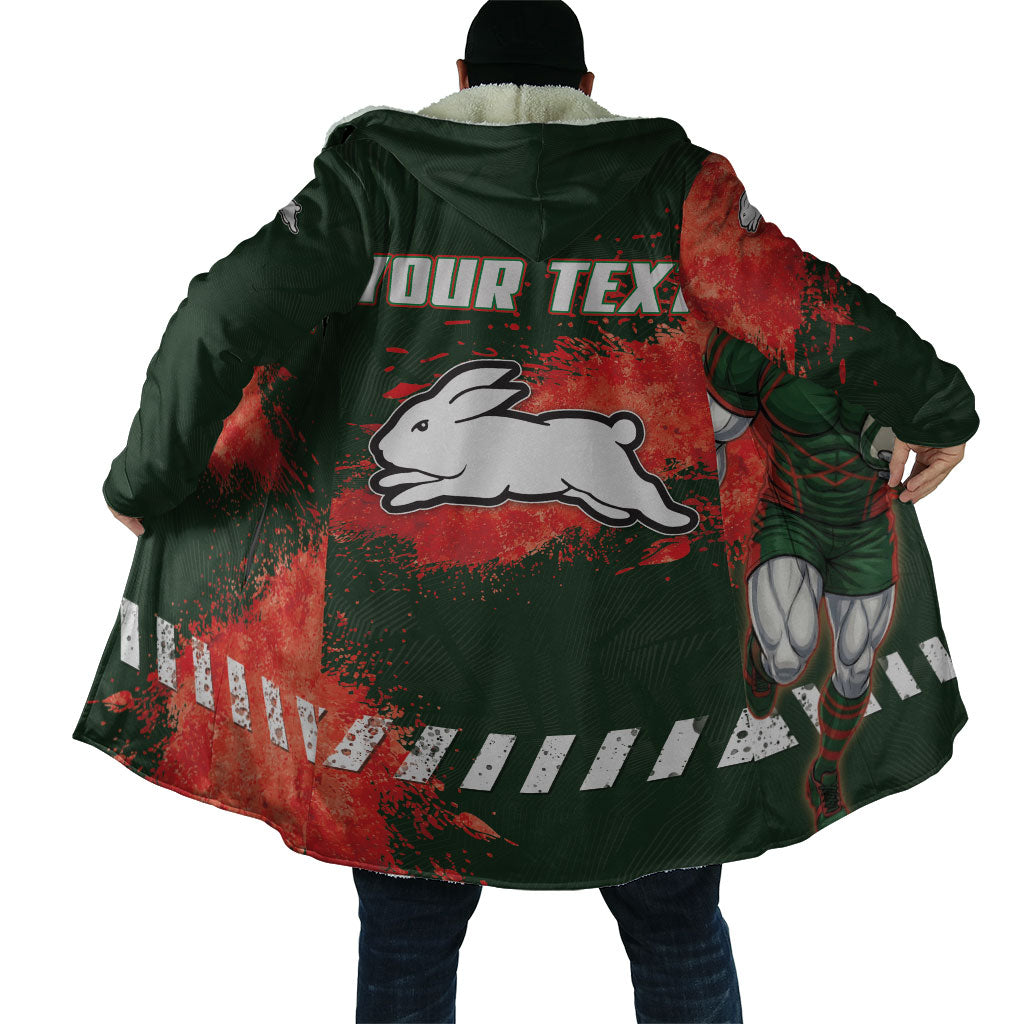 Personalised South Sydney Rabbitohs Rugby Cloak Rabbits Mascot - Sporty Splash Art Style