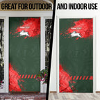 Personalised South Sydney Rabbitohs Rugby Door Cover Rabbits Mascot - Sporty Splash Art Style