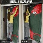Personalised South Sydney Rabbitohs Rugby Door Cover Rabbits Mascot - Sporty Splash Art Style