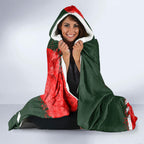 Personalised South Sydney Rabbitohs Rugby Hooded Blanket Rabbits Mascot - Sporty Splash Art Style