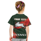 Personalised South Sydney Rabbitohs Rugby Kid T Shirt Rabbits Mascot - Sporty Splash Art Style