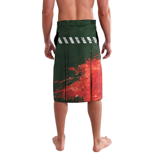 Personalised South Sydney Rabbitohs Rugby Lavalava Rabbits Mascot - Sporty Splash Art Style