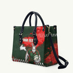 Personalised South Sydney Rabbitohs Rugby Leather Bag Rabbits Mascot - Sporty Splash Art Style