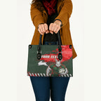 Personalised South Sydney Rabbitohs Rugby Leather Bag Rabbits Mascot - Sporty Splash Art Style