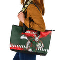 Personalised South Sydney Rabbitohs Rugby Leather Tote Bag Rabbits Mascot - Sporty Splash Art Style