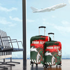 Personalised South Sydney Rabbitohs Rugby Luggage Cover Rabbits Mascot - Sporty Splash Art Style
