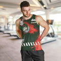 Personalised South Sydney Rabbitohs Rugby Men Tank Top Rabbits Mascot - Sporty Splash Art Style